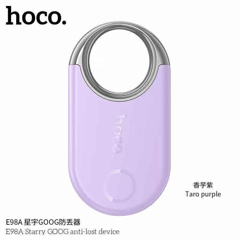 อุปกรณ์ติดตามจีพีเอส HOCO E98A ANDROID GPS TAG สำหรับแอนดรอยด์ รองรับ GOOGLE FIND MY NETWORK สีม่วง