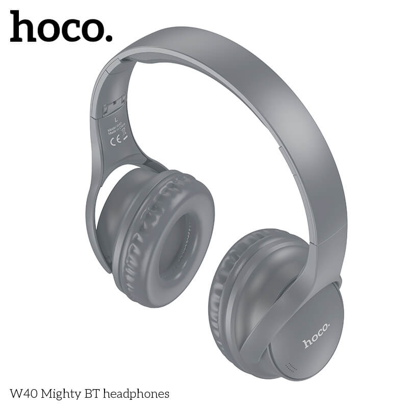 หูฟังไร้สาย HOCO W40 สีดำ พับเก็บได้ รองรับ AUX 3.5MM / TF CARD