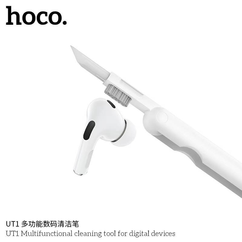 ชุดทำความสะอาดอุปกรณ์ดิจิทัล 3-IN-1 HOCO UT1 สำหรับหูฟัง มือถือ แกดเจ็ต สีขาว