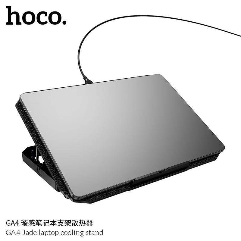 แท่นวางโน๊ตบุ๊ค HOCO GA4 พัดลมคู่ระบายความร้อน ขนาดใบพัด 120MM ปรับได้ 7 ระดับ รองรับโน๊ตบุ๊ค 12-17 นิ้ว
