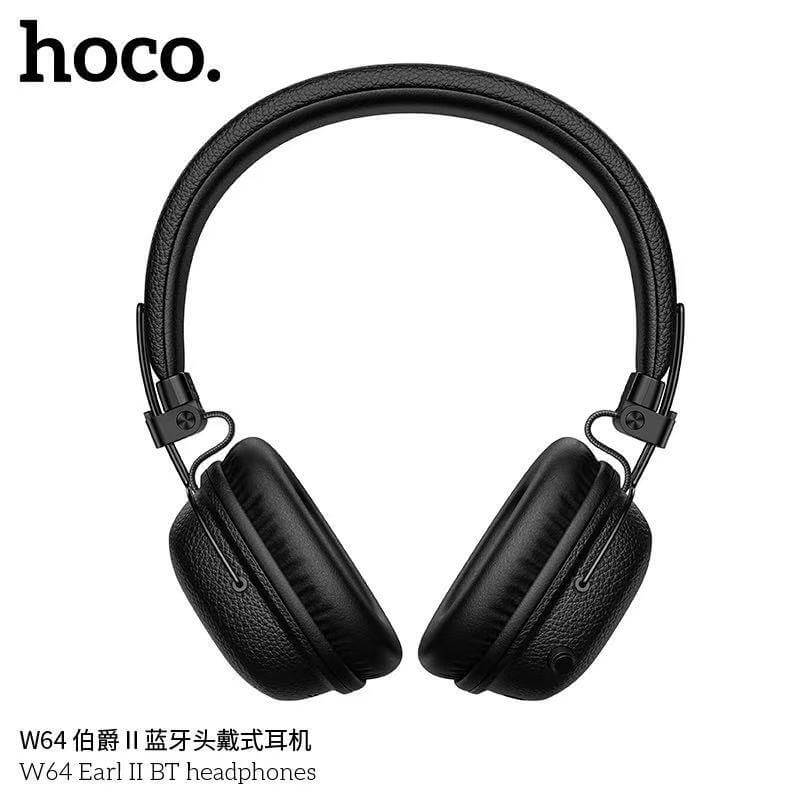 หูฟังไร้สาย HOCO W64 สีดำ สไตล์วินเทจ บลูทูธ 5.4 ใช้งาน 32 ชม. ไดร์เวอร์ 40MM