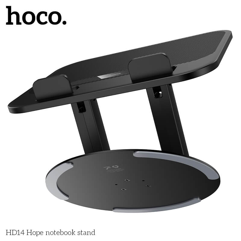 แท่นวางโน้ตบุ๊ก HOCO HD14 หมุนได้ 360&deg; ปรับระดับได้ 2 แกน รองรับขนาดสูงสุด 16 นิ้ว