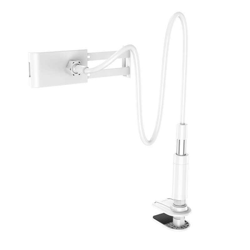 ขาตั้งแท็บเล็ต HOCO PH24 แบบหนีบโต๊ะ ก้านยืดสุด 100 ซม. ดัดงอได้ ปรับมุมอิสระ 360&deg; รองรับ 4-10.5 นิ้ว สีขาว