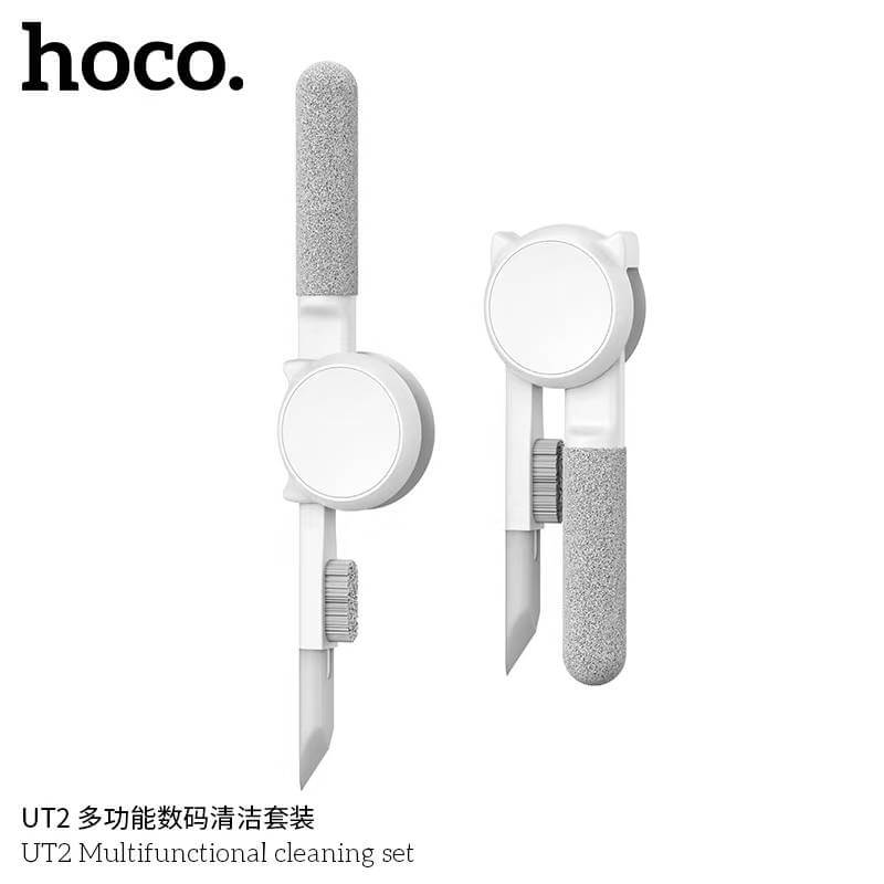 ชุดทำความสะอาดอุปกรณ์ดิจิทัล 10-IN-1 HOCO UT2 เหมาะสำหรับคีย์บอร์ด มือถือ หูฟัง กล้อง สีขาว