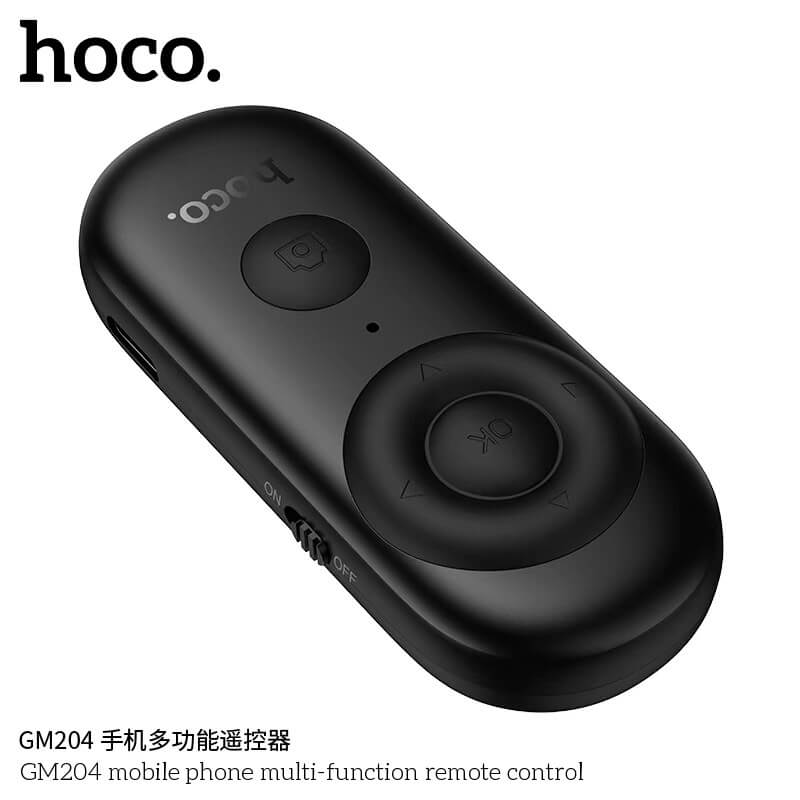 รีโมทควบคุมสมาร์ทโฟนไร้สาย HOCO GM204 BLUETOOTH 5.4 ใช้งานอเนกประสงค์ รองรับทั้ง IOS / ANDROID สีดำ
