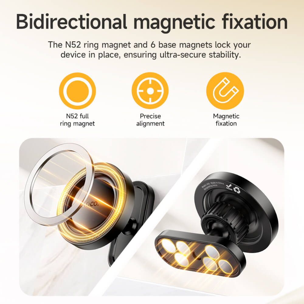 ที่จับมือถือแบบแม่เหล็ก MAGSAFE HOCO H58 ใช้ติดได้หลายสถานการณ์ ตู้เย็น รถยนต์ พื้นผิวเรียบต่างๆ