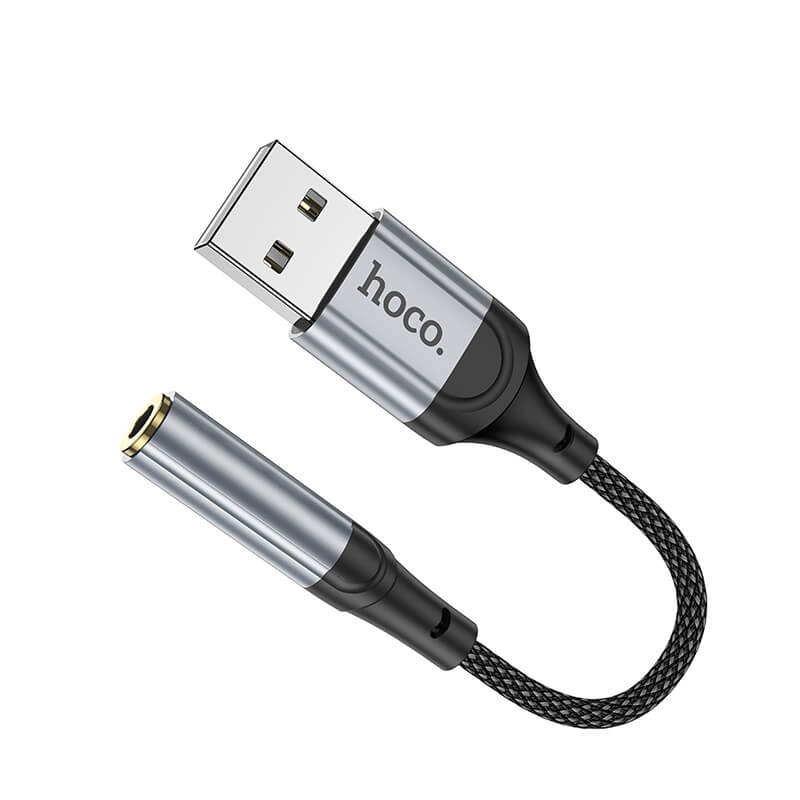 ตัวแปลงหูฟัง USB TO AUX 3.5MM HOCO LS36 ชิป DAC คุณภาพเสียง HIFI รองรับการโทรและฟังเพลง