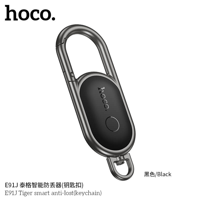 อุปกรณ์ติดตามจีพีเอส HOCO E91J สีดำ รูปแบบพวงกุญแจ สำหรับ รองรับ APPLE FIND MY