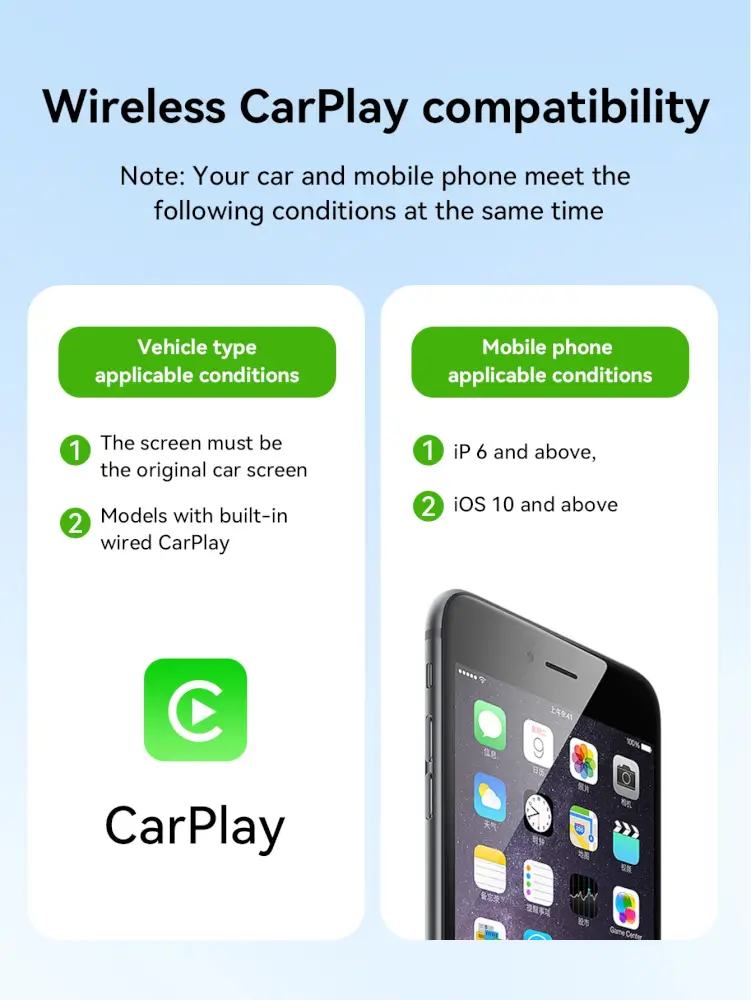 อะแดปเตอร์ WIRELESS CARPLAY HOCO HU3 แปลง CARPLAY แบบมีสายให้เป็นไร้สาย สำหรับ IPHONE สีดำ
