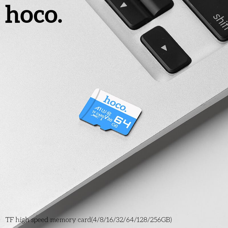 การ์ดหน่วยความจำ MICRO SD HOCO 64GB CLASS 10 ความเร็วสูง สำหรับอุปกรณ์ดิจิทัล