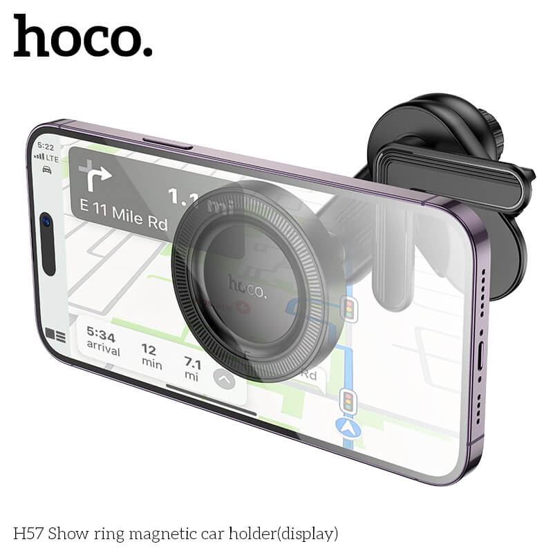 ที่จับโทรศัพท์ HOCO H57 ชนิดแม่เหล็ก สำหรับติดหน้าจอดิสเพลย์ รองรับมือถือจอ 4.5 - 7 นิ้ว