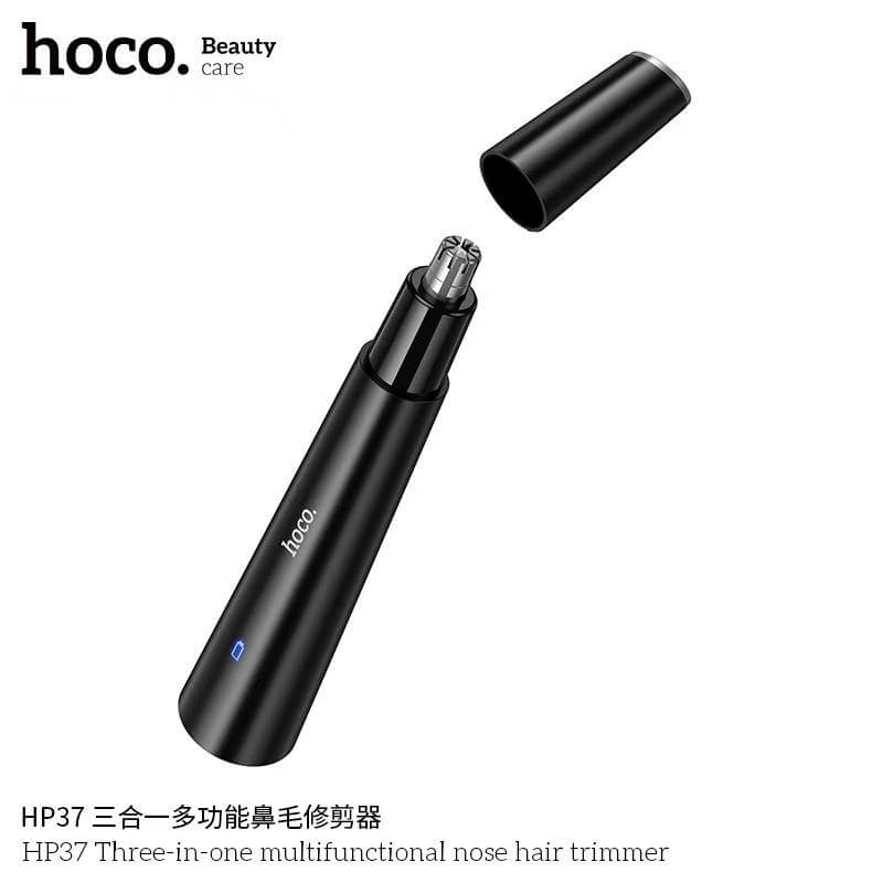 เครื่องโกนไฟฟ้า 3-IN-1 HOCO HP37 พร้อมหัวเปลี่ยน 3 แบบ ตัดขนจมูก / กันคิ้ว / โกนขน ชาร์จไฟได้