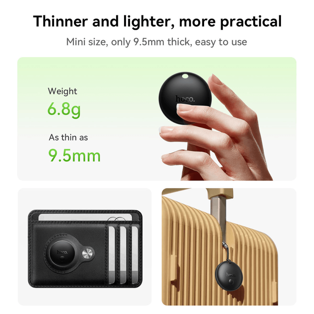 อุปกรณ์ติดตามจีพีเอส HOCO E93A สำหรับ ANDROID รองรับ GOOGLE FIND MY DEVICE สีดำ