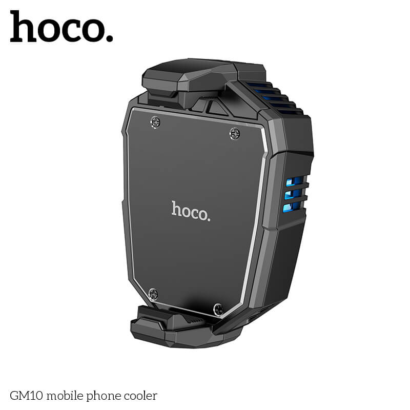 พัดลมระบายความร้อนมือถือ HOCO GM10 รองรับขนาดจอ 4.5-7 นิ้ว สีดำ
