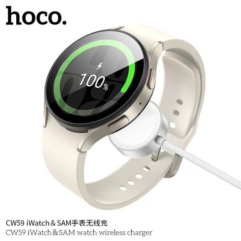 สายชาร์จนาฬิกา HOCO CW59 สีขาว สำหรับ APPLE WATCH & SAMSUNG WATCH จ่ายไฟ 2.5W สายยาว 1.2M_5