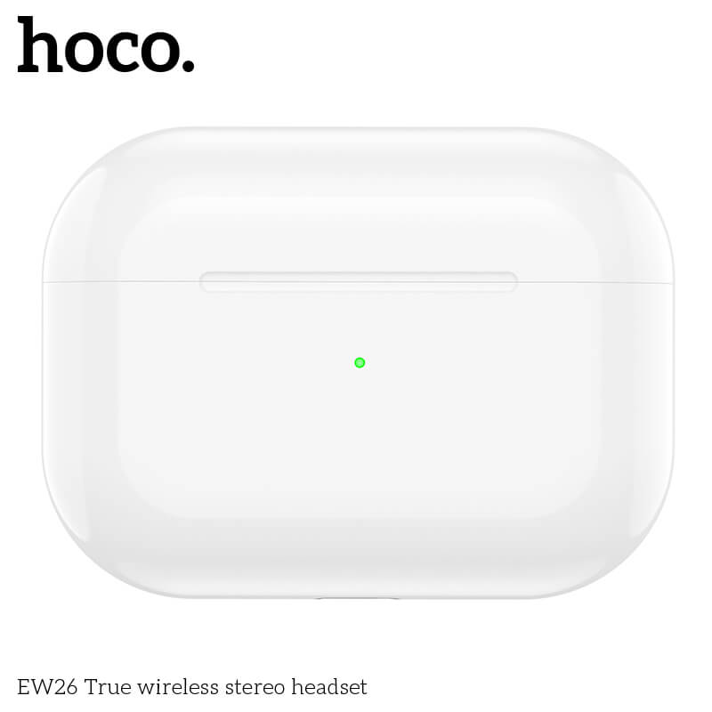 หูฟังไร้สาย TWS HOCO EW26 ไมโครโฟนในตัว BT 5.3 แบตเตอรี่ 4 ชม. สีขาว