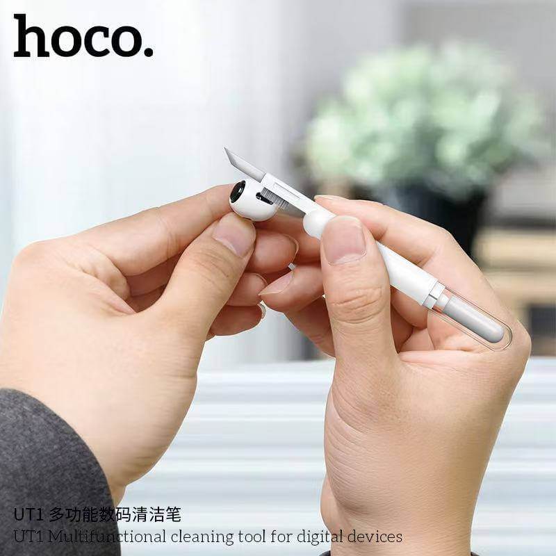 ชุดทำความสะอาดอุปกรณ์ดิจิทัล 3-IN-1 HOCO UT1 สำหรับหูฟัง มือถือ แกดเจ็ต สีขาว