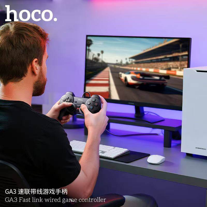 จอยเกม HOCO GA3 สำหรับ PC รองรับระบบ WINDOWS เชื่อมต่อ USB-A สายยาว 1.5 เมตร