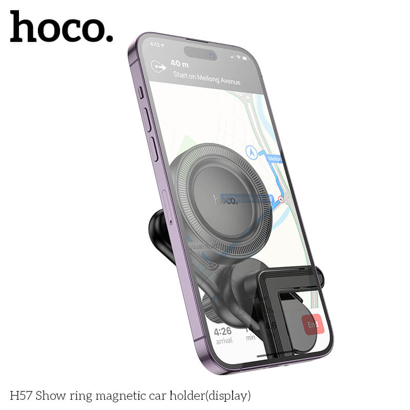 ที่จับโทรศัพท์ HOCO H57 ชนิดแม่เหล็ก สำหรับติดหน้าจอดิสเพลย์ รองรับมือถือจอ 4.5 - 7 นิ้ว