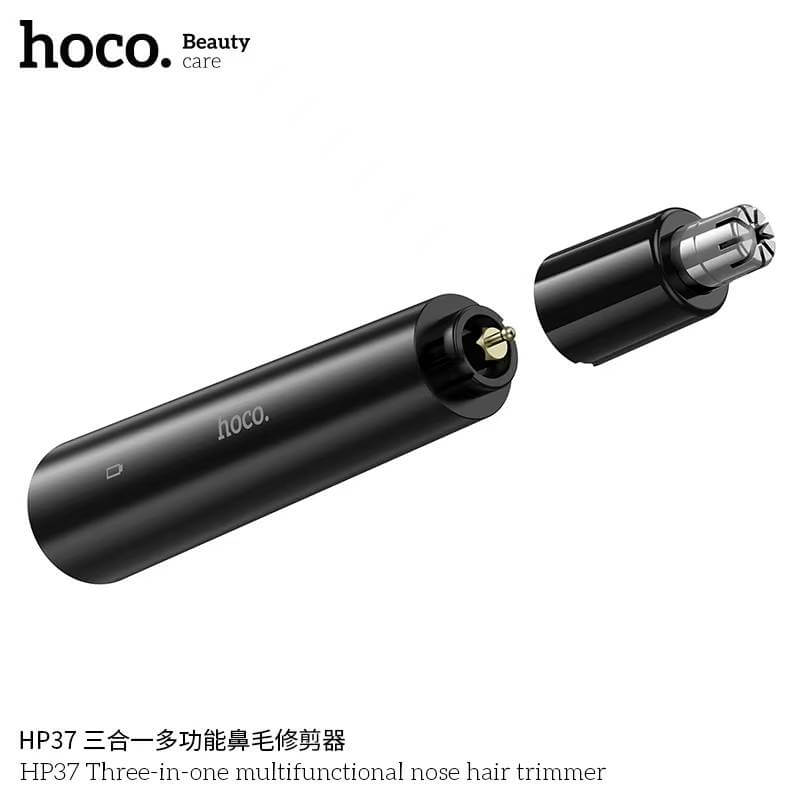เครื่องโกนไฟฟ้า 3-IN-1 HOCO HP37 พร้อมหัวเปลี่ยน 3 แบบ ตัดขนจมูก / กันคิ้ว / โกนขน ชาร์จไฟได้