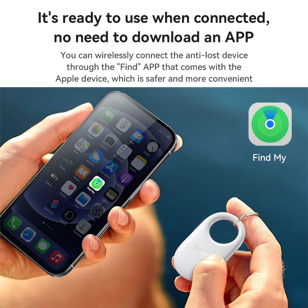 อุปกรณ์ติดตามจีพีเอส HOCO E94 GPS TAG สำหรับ APPLE IOS สีขาว