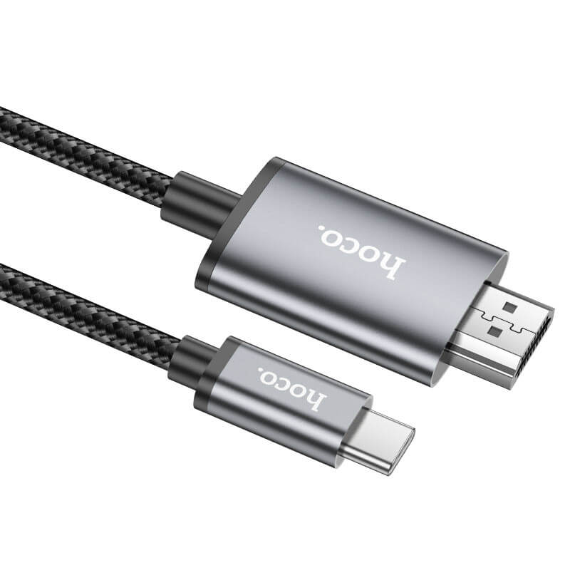 สายเคเบิล TYPE-C TO HDMI HOCO UA27 รองรับความละเอียด 4K ULTRA HD 30HZ ความยาว 2 เมตร สำหรับฟังก์ชั่น SCREEN MIRRORING