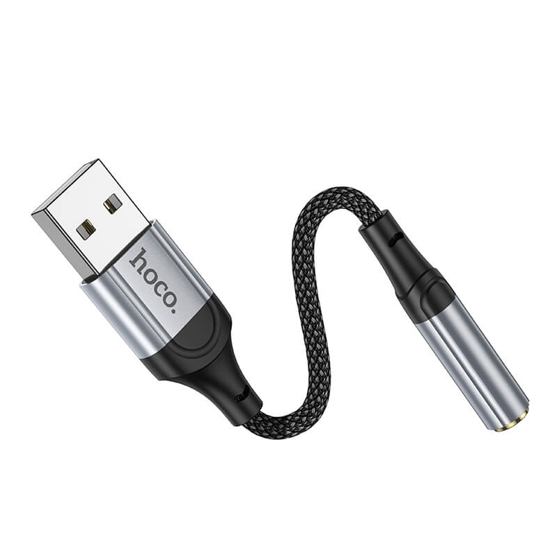 ตัวแปลงหูฟัง USB TO AUX 3.5MM HOCO LS36 ชิป DAC คุณภาพเสียง HIFI รองรับการโทรและฟังเพลง