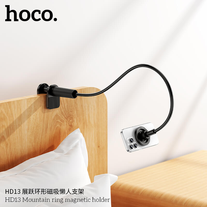 ที่จับโทรศัพท์ HOCO HD13 ชนิดแม่เหล็ก ขายึดแบบหนีบ ปรับได้รอบทิศทาง รองรับมือถือจอ 4.5 - 7 นิ้ว