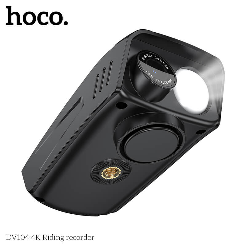 กล้องติดจักรยาน HOCO DV104 4K 60FPS พร้อมไฟหน้าในตัว 1000LM หน้าจอ IPS HD กันสั่น กันน้ำ IPX5 รองรับ WIFI และ APP