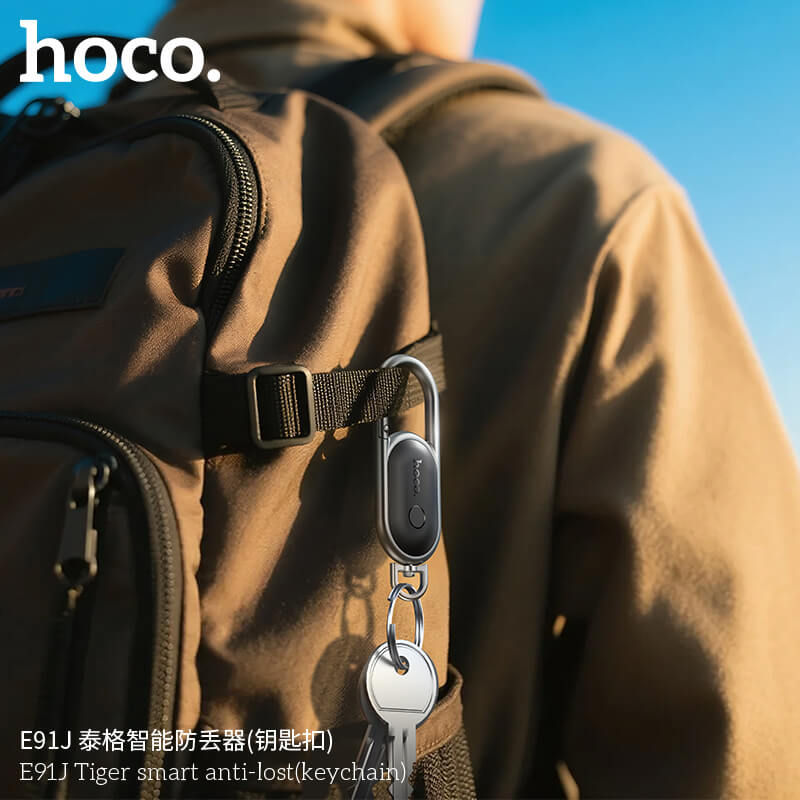 อุปกรณ์ติดตามจีพีเอส HOCO E91J สีดำ รูปแบบพวงกุญแจ สำหรับ รองรับ APPLE FIND MY
