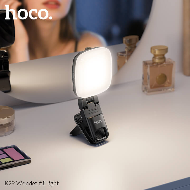 ไฟ LED อเนกประสงค์ HOCO K29 สีดำ ปรับความสว่างได้ 9 ระดับ หมุนได้ 360&deg;