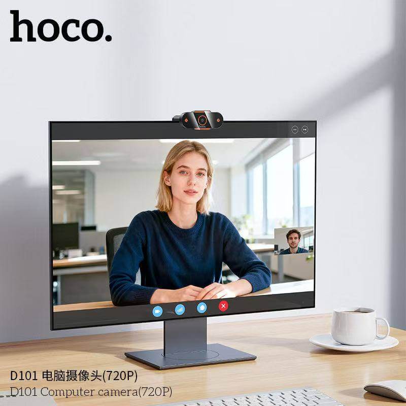 กล้องเว็บแคม HD 720P 1MP HOCO D101 ไมโครโฟนตัดเสียงรบกวน ENC 30FPS