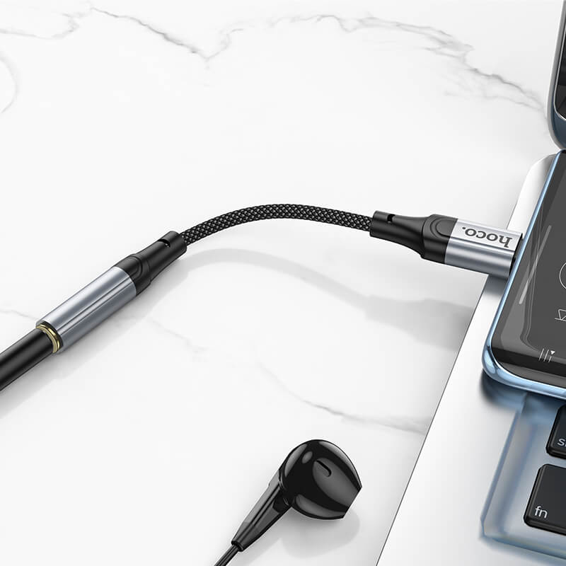 ตัวแปลงหูฟัง TYPE-C TO AUX 3.5MM HOCO LS36 ชิป DAC คุณภาพเสียง HIFI รองรับการโทรและฟังเพลง