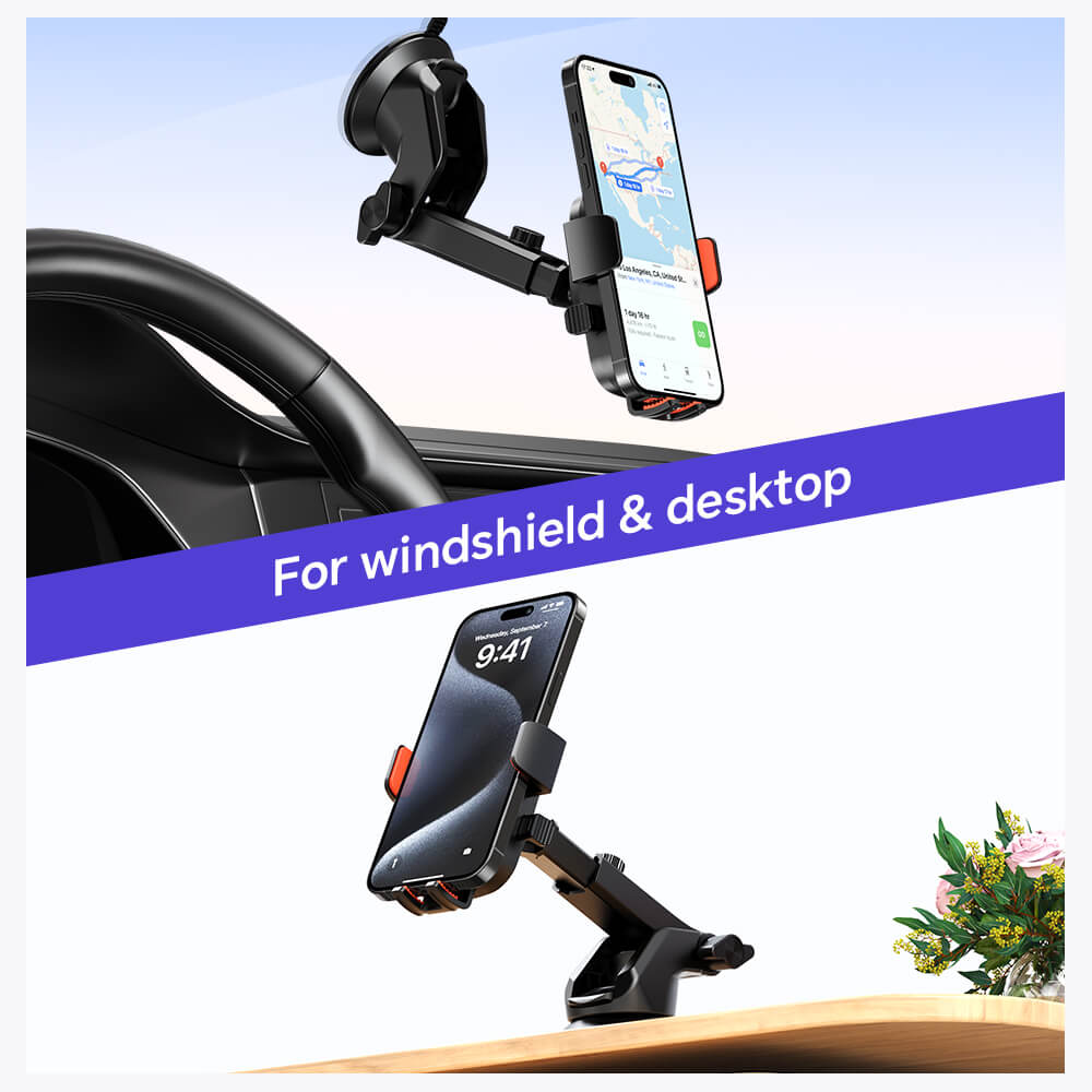 ที่จับโทรศัพท์ในรถ HOCO HK65 หมุนได้ 360&deg; สำหรับคอนโซลและกระจก