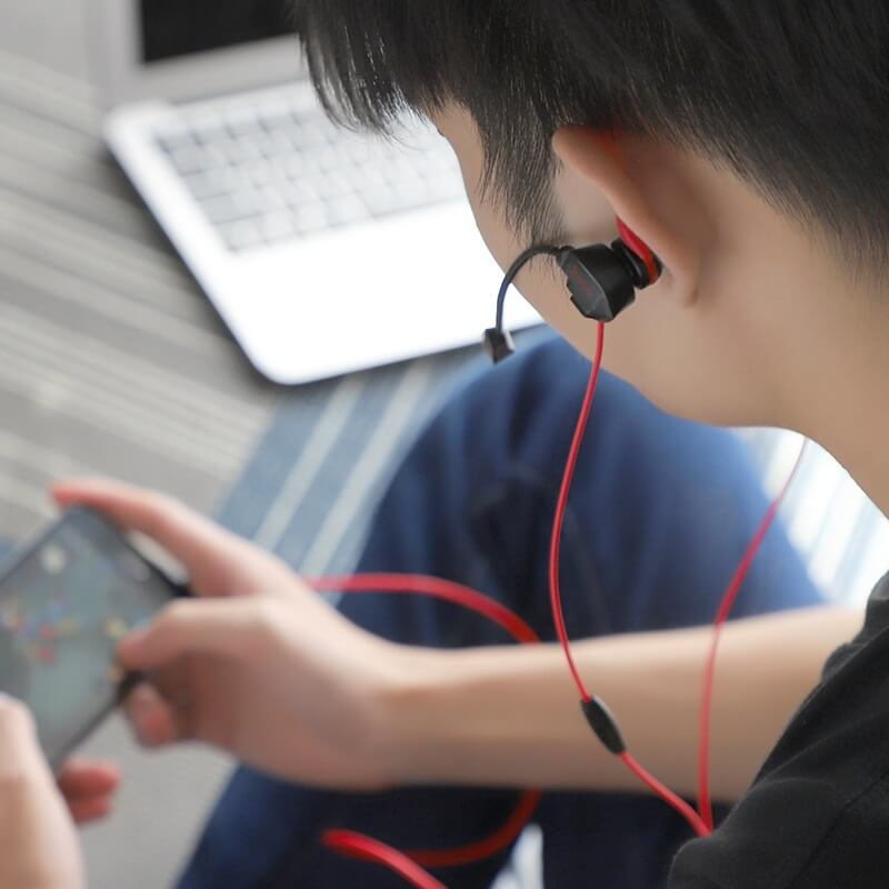 หูฟังเกมมิ่ง HOCO M105 ไมโครโฟน HD ถอดออกได้ สายแจ็ค AUX 3.5 MM ยาว 1.2 เมตร