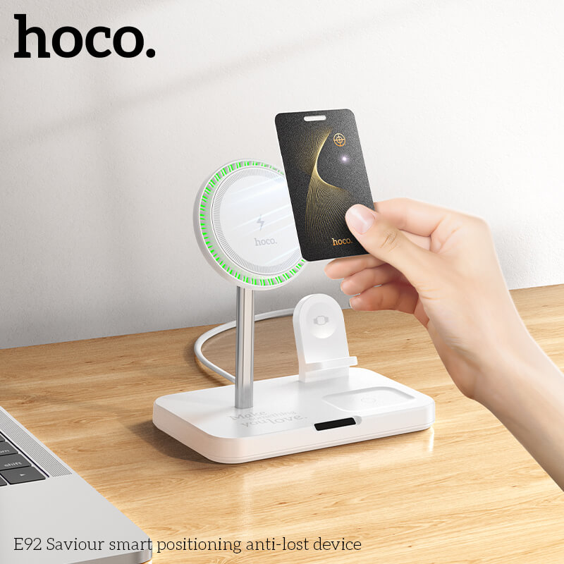 อุปกรณ์ติดตามจีพีเอส HOCO E92 GPS TAG รูปแบบการ์ด สำหรับ IOS รองรับ APPLE FIND MY กันน้ำ IP68 สีดำ