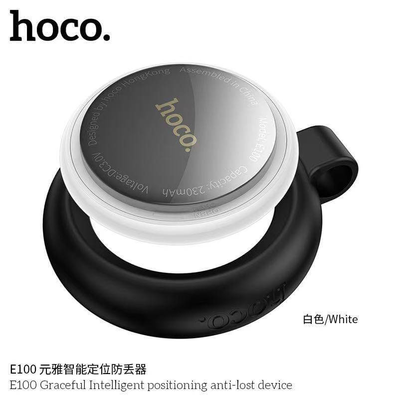 อุปกรณ์ติดตามจีพีเอส HOCO E100 สำหรับ APPLE IOS พร้อมเคสซิลิโคนในตัว สีขาว