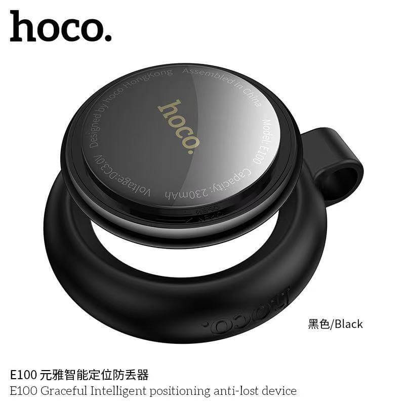 อุปกรณ์ติดตามจีพีเอส HOCO E100 สำหรับ APPLE IOS พร้อมเคสซิลิโคนในตัว สีดำ
