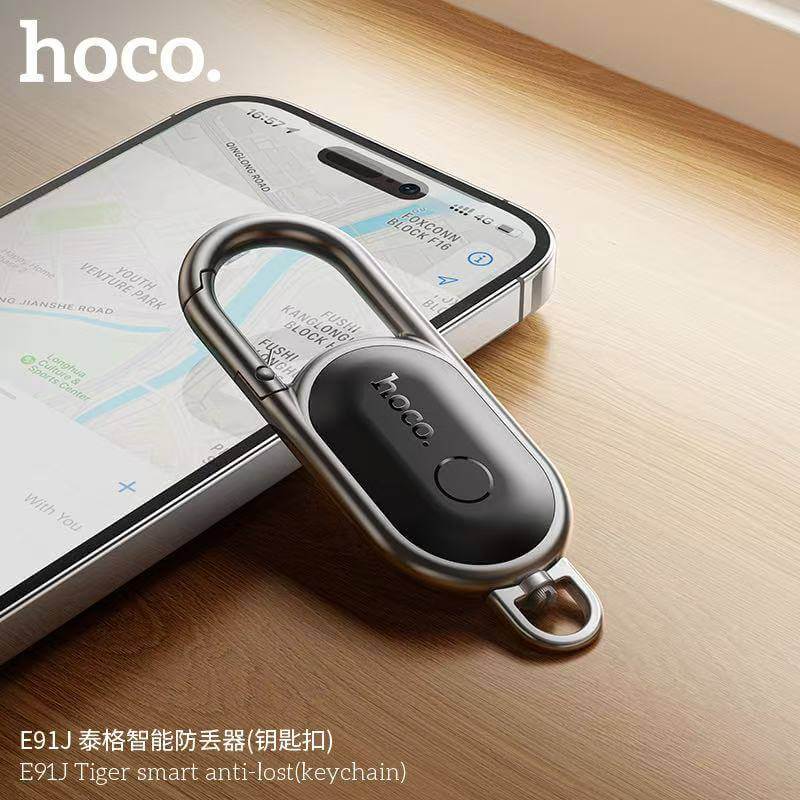 อุปกรณ์ติดตามจีพีเอส HOCO E91J สีดำ รูปแบบพวงกุญแจ สำหรับ รองรับ APPLE FIND MY