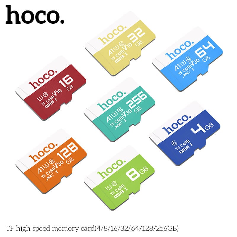 การ์ดหน่วยความจำ MICRO SD HOCO 64GB CLASS 10 ความเร็วสูง สำหรับอุปกรณ์ดิจิทัล