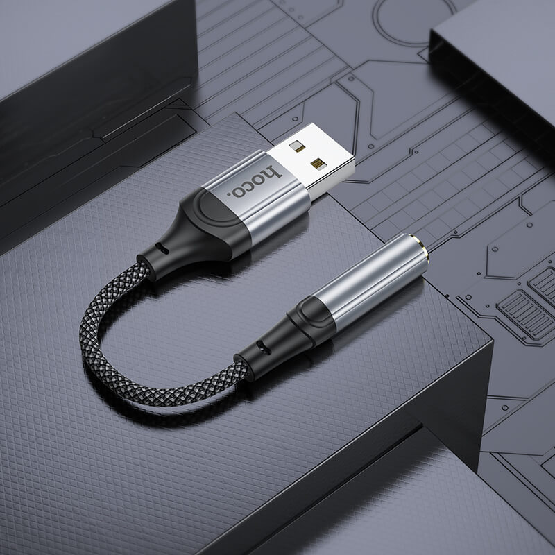 ตัวแปลงหูฟัง USB TO AUX 3.5MM HOCO LS36 ชิป DAC คุณภาพเสียง HIFI รองรับการโทรและฟังเพลง