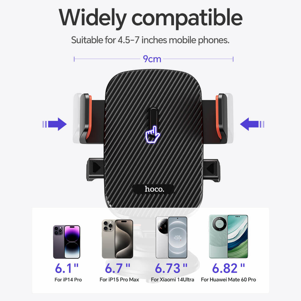 ที่จับโทรศัพท์ในรถ HOCO HK65 หมุนได้ 360&deg; สำหรับคอนโซลและกระจก