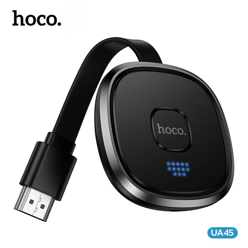 อะแดปเตอร์สะท้อนหน้าจอไร้สาย HOCO UA45 ความละเอียด 1080P 60HZ เชื่อมต่อผ่าน WIFI และ HDMI สำหรับ IOS, ANDROID และ PC