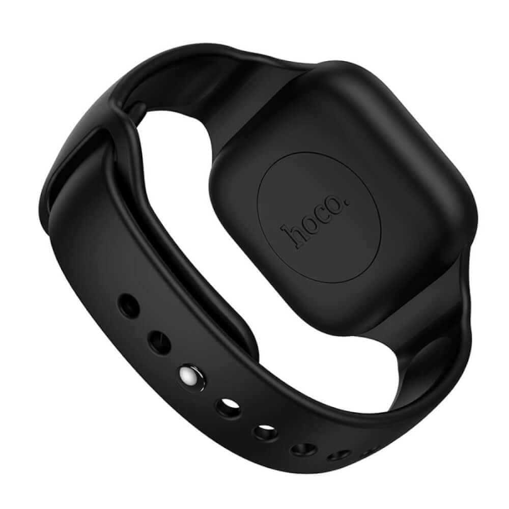 อุปกรณ์ติดตามจีพีเอส HOCO E91E สีดำ GPS TAG แบบสายรัดข้อมือ รองรับ APPLE FIND MY NETWORK สำหรับเด็กและผู้สูงอายุ