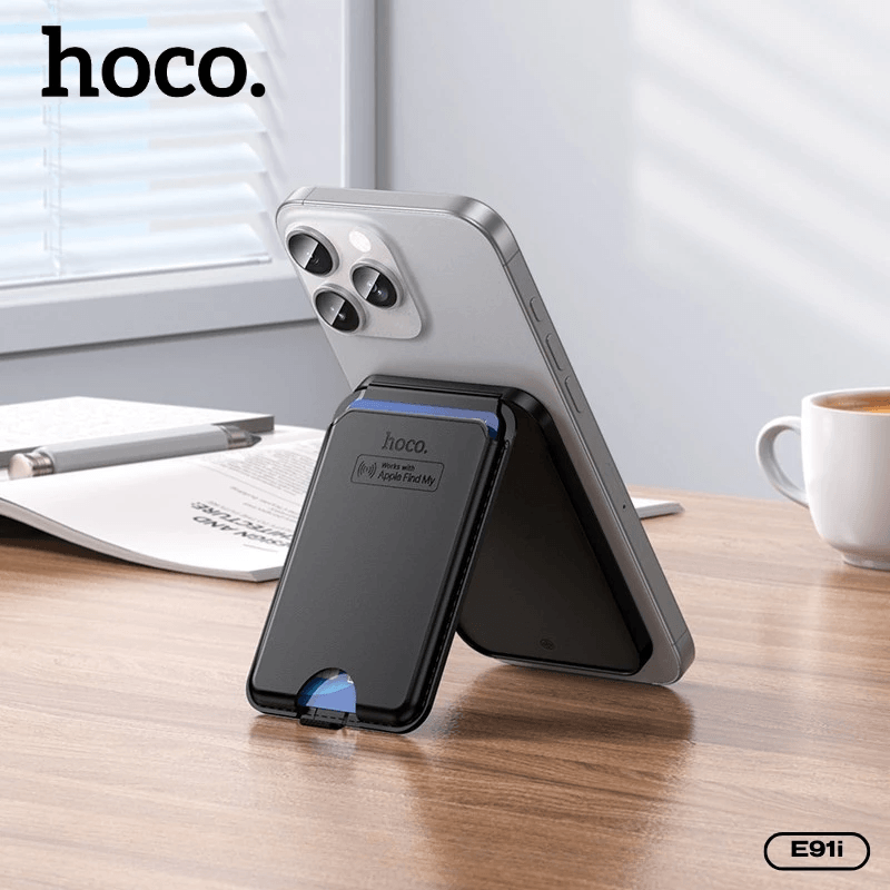 กระเป๋าใส่บัตร MAGSAFE WALLET GPS HOCO E91I รองรับ APPLE IOS ติดตามตำแหน่งทั่วโลก