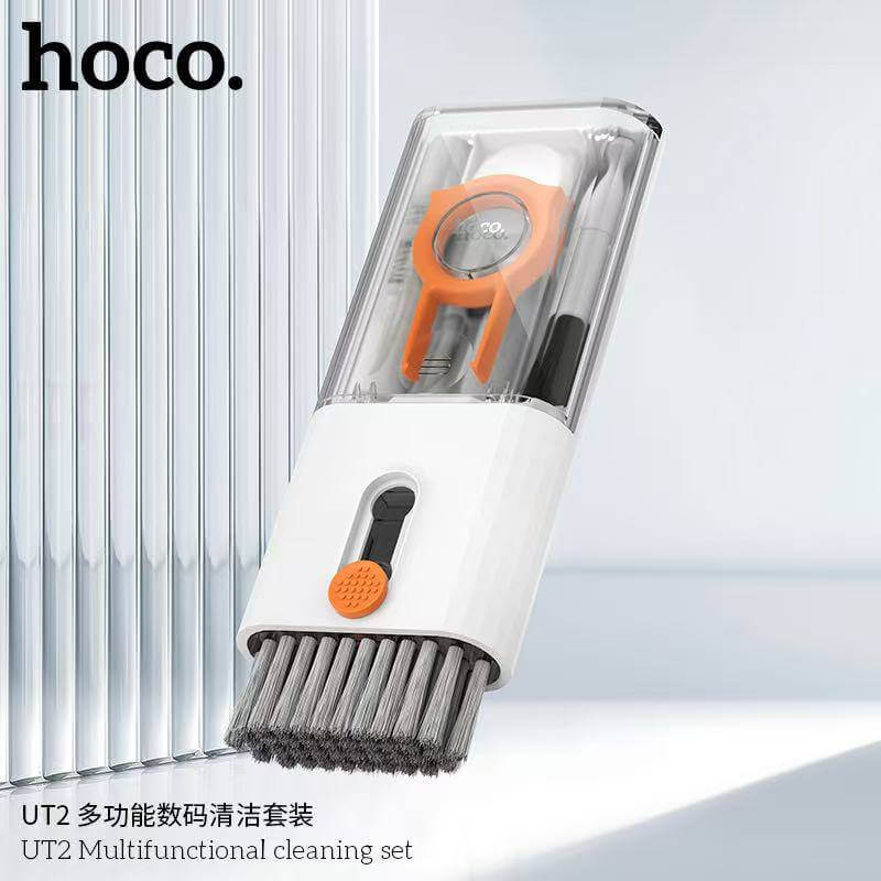 ชุดทำความสะอาดอุปกรณ์ดิจิทัล 10-IN-1 HOCO UT2 เหมาะสำหรับคีย์บอร์ด มือถือ หูฟัง กล้อง สีขาว