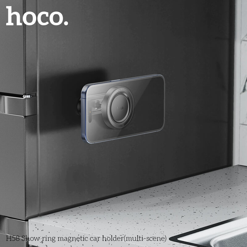 ที่จับมือถือแบบแม่เหล็ก MAGSAFE HOCO H58 ใช้ติดได้หลายสถานการณ์ ตู้เย็น รถยนต์ พื้นผิวเรียบต่างๆ