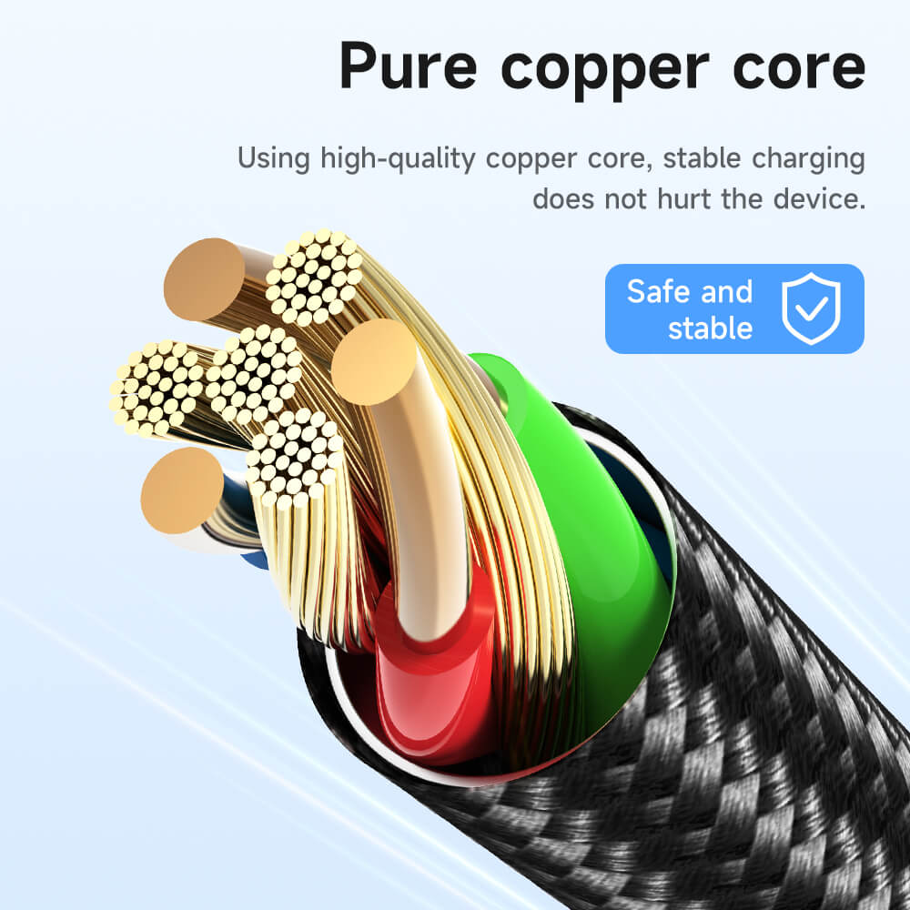 สายชาร์จ 4 หัว HOCO X76 4IN1 สำหรับ IOS (X2) + MICRO + TYPE-C (X2) ยาว 1 เมตร จ่ายไฟเต็ม 2A สีดำ