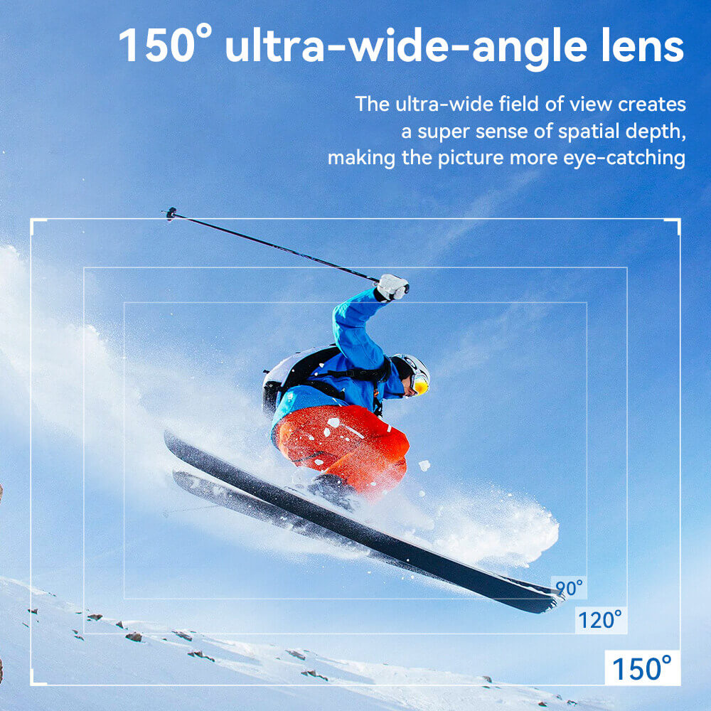 กล้องแอคชั่น HOCO DV100 สีดำ กันน้ำลึก 30 เมตร เลนส์ 150 องศา 1080P / 30FPS หน้าจอ IPS 2 นิ้ว