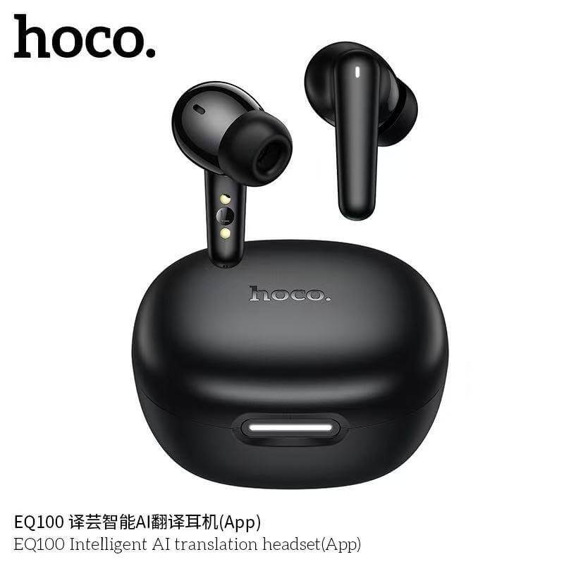 หูฟังแปลภาษา 134 ภาษา HOCO EQ100 สีดำ AI อัจฉริยะ รองรับแอป HOCO MUSIC ปรับแต่งเสียง EQ